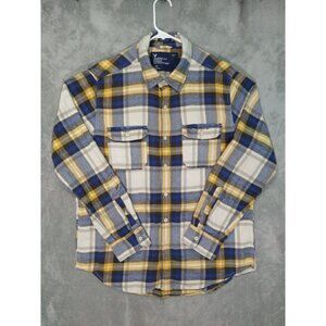 American Eagle Shirt Mens Large Plaid Flannel Athletic Fit Long Sleeve